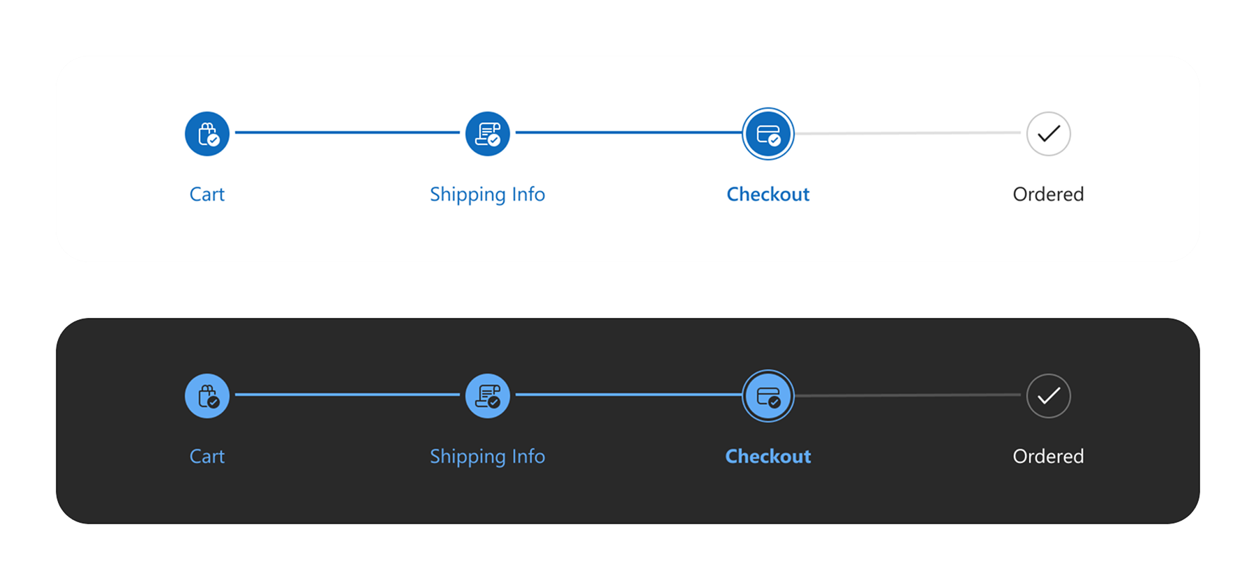 DevExtreme Stepper component: steps for checkout